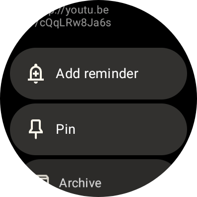 Google Keep Wear OS redesign