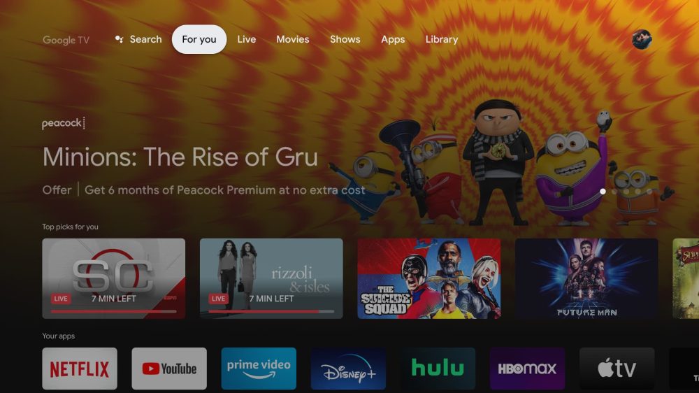 chromecast google tv android 12 update text scaling homescreen