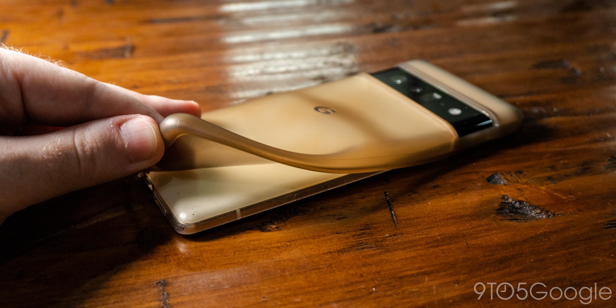 Pixel 6 Pro case, with its two layers coming unpeeled