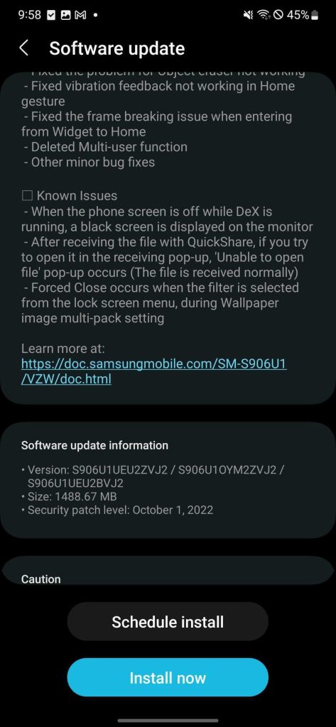 Android 13 beta 4 s22