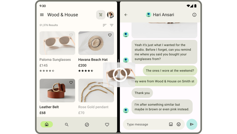 Google tablet foldable apps
