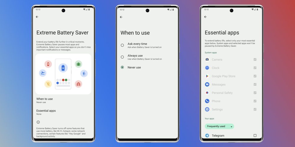 extreme battery saver pixel