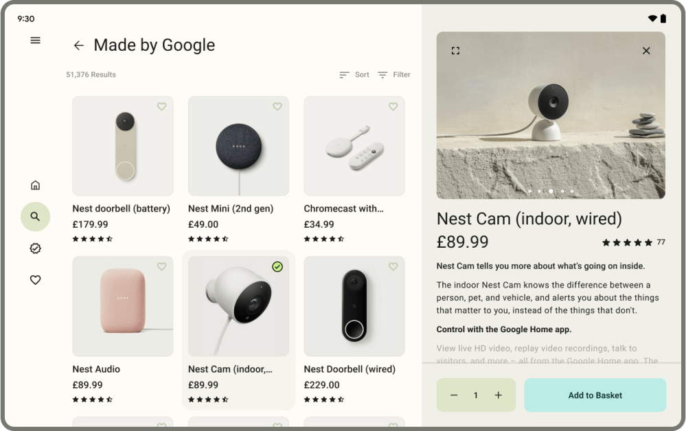 Google tablet foldable apps