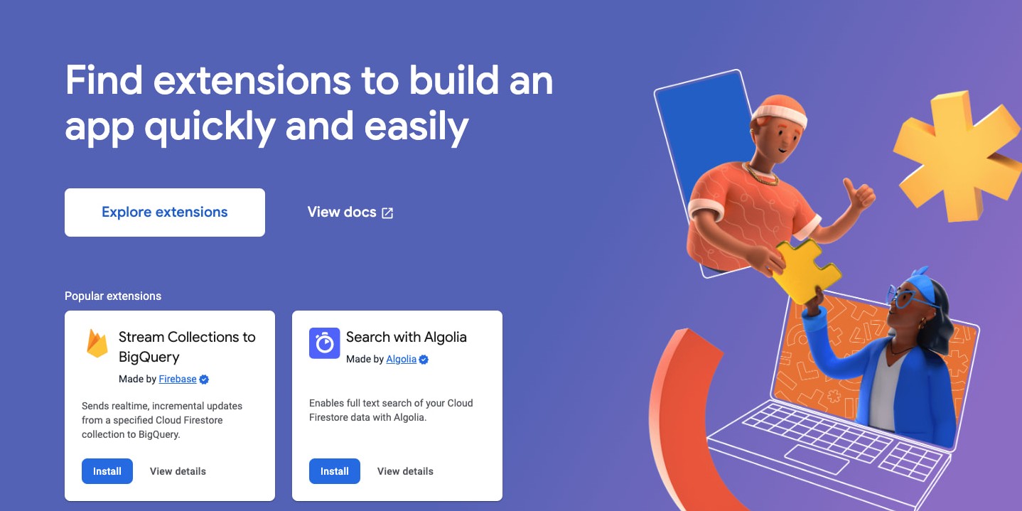 Firebase Extensions Marketplace