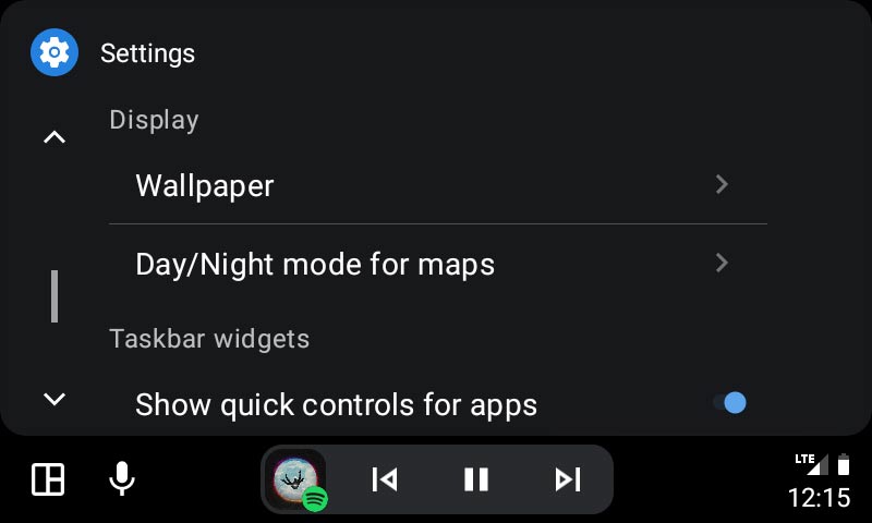android auto taskbar