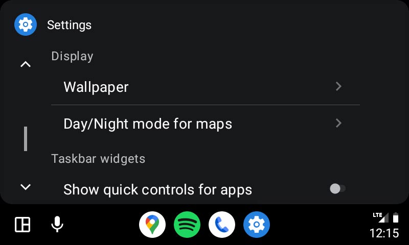 android auto taskbar