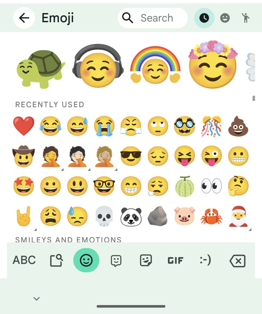 Gboard emoji picker redesign