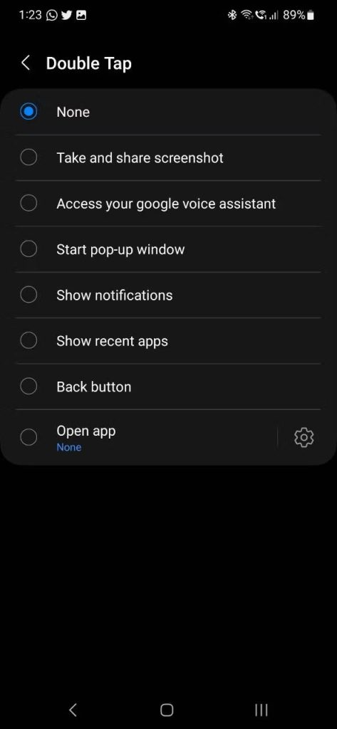 back tap galaxy phone