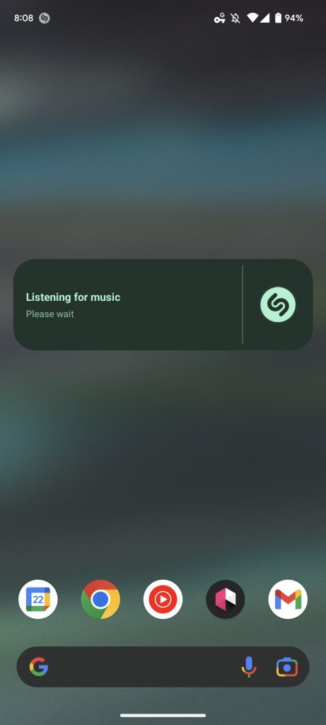 Shazam Android widget