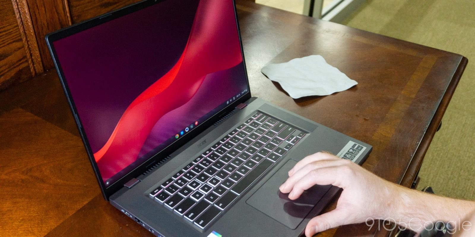 Acer Chromebook 516 GE, running ChromeOS at 120Hz