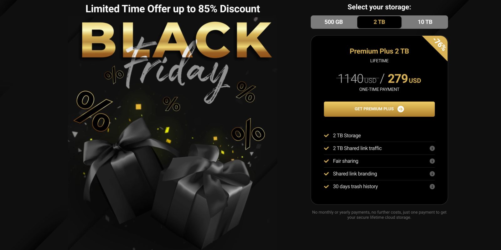 pCloud Black Friday 2022 sale on Lifetime cloud storage