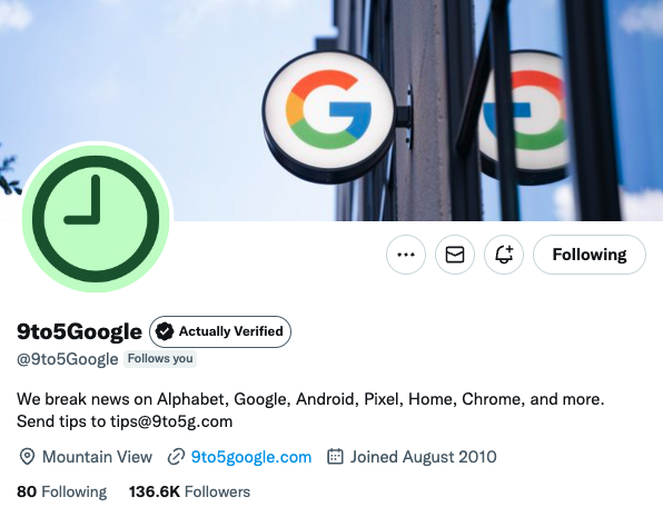 @NewGeekGuide Twitter profile page showing "Actually Verified" from a Chrome extension