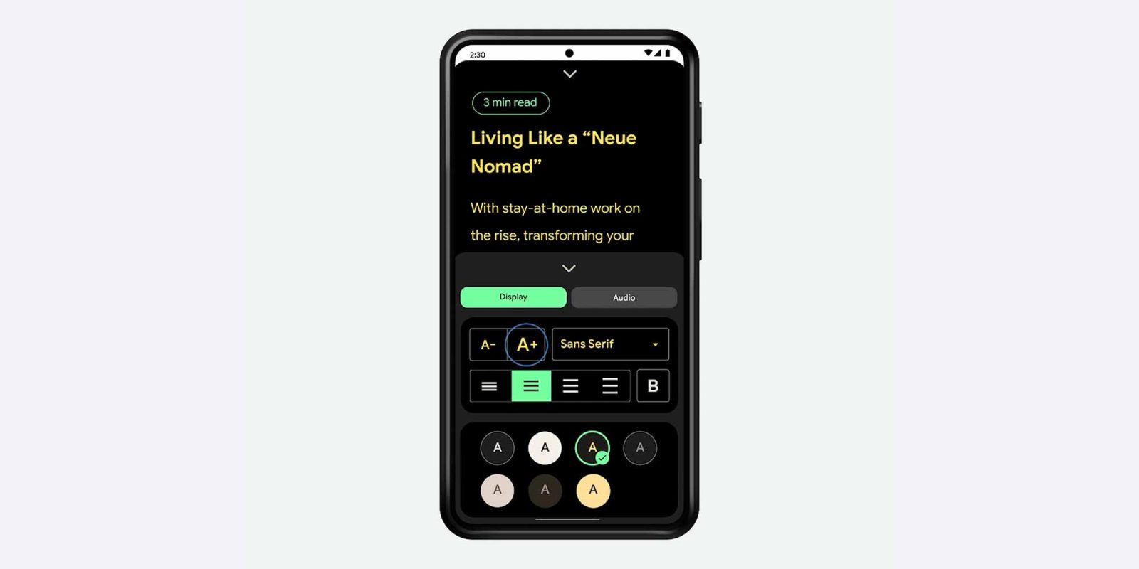 Android Reading mode