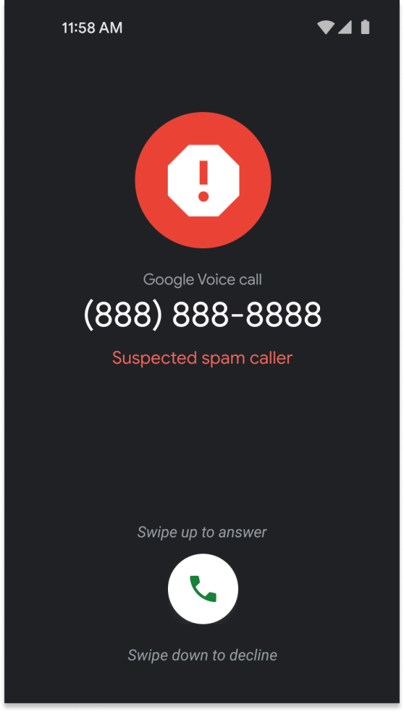 Google Voice spam caller
