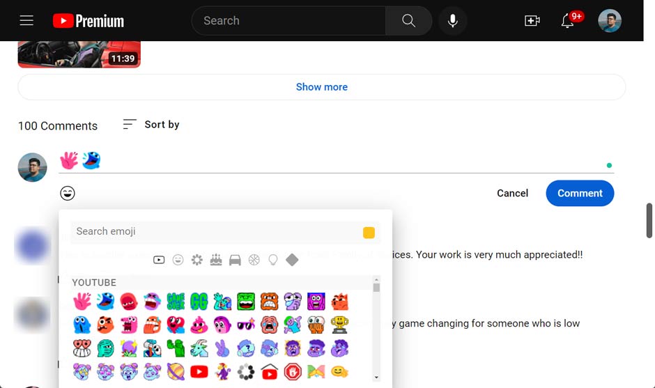 youtube emotes