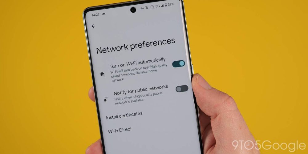 android settings to disable