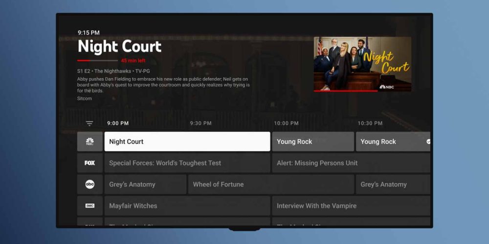 YouTube TV redesign live tab