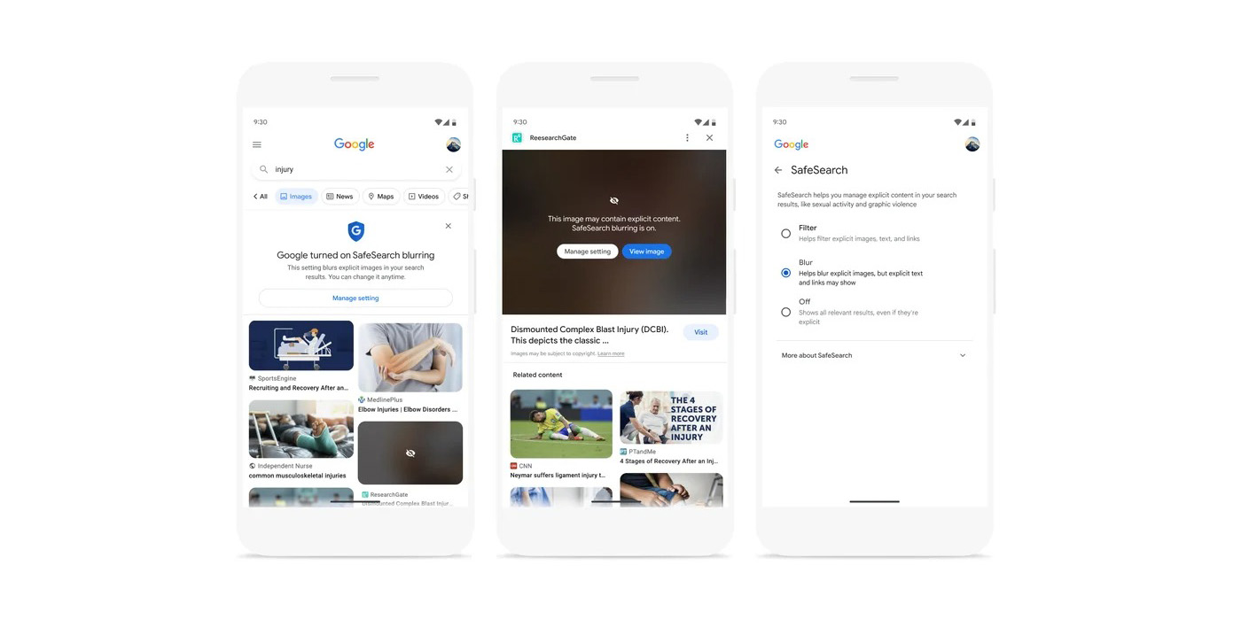 google search blur