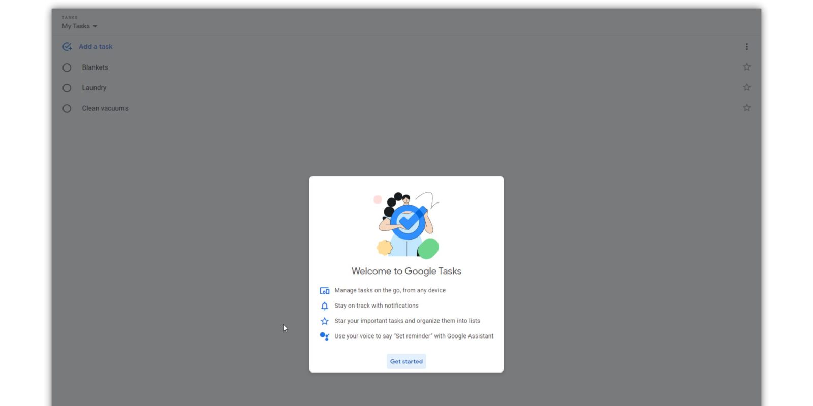 Google Tasks website