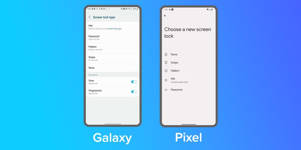 set fingerprint face unlock android galaxy pixel
