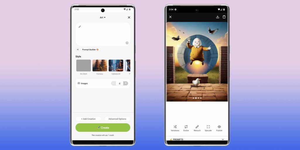 AI Image generator Android starryai