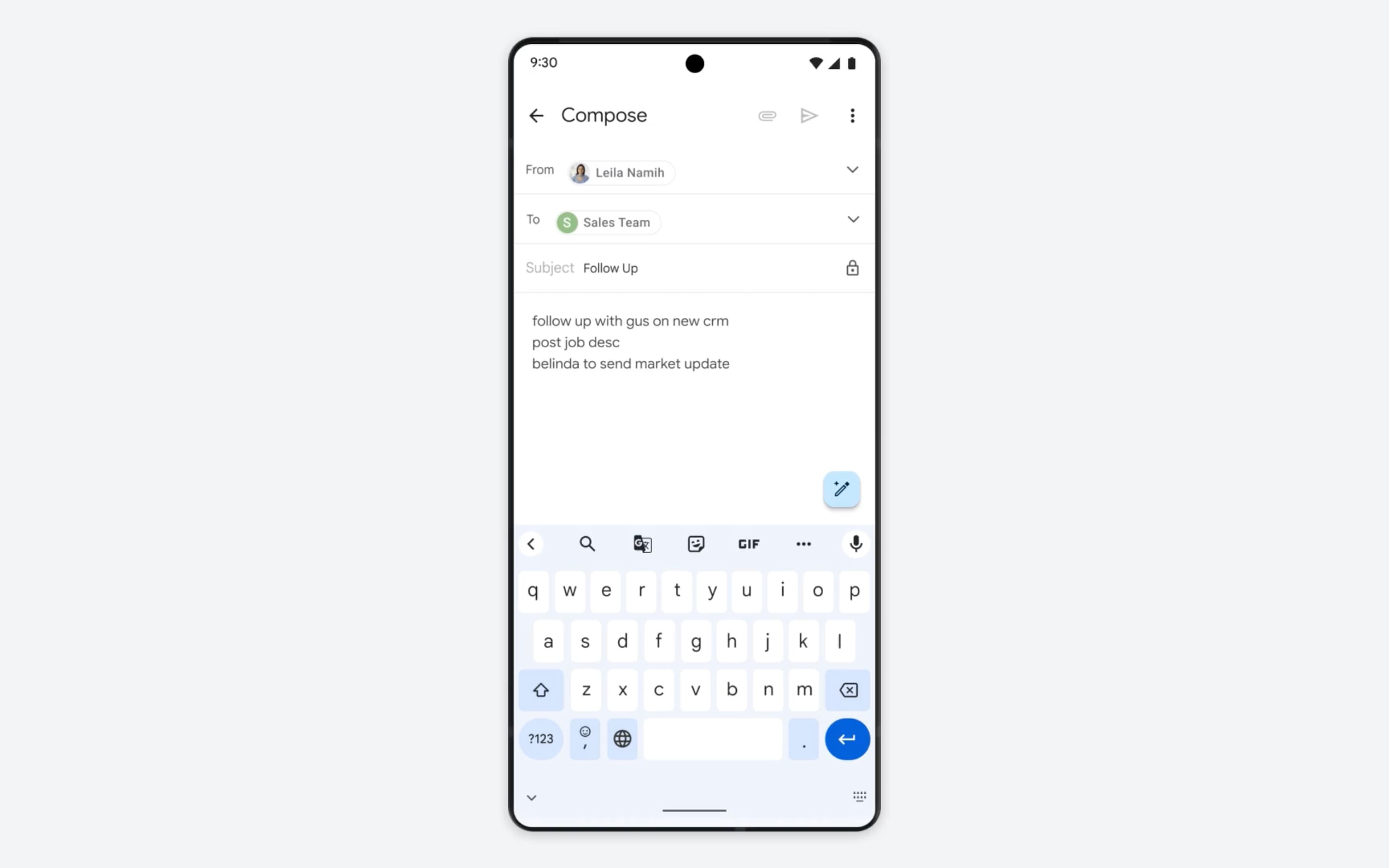 Gmail Docs AI testing