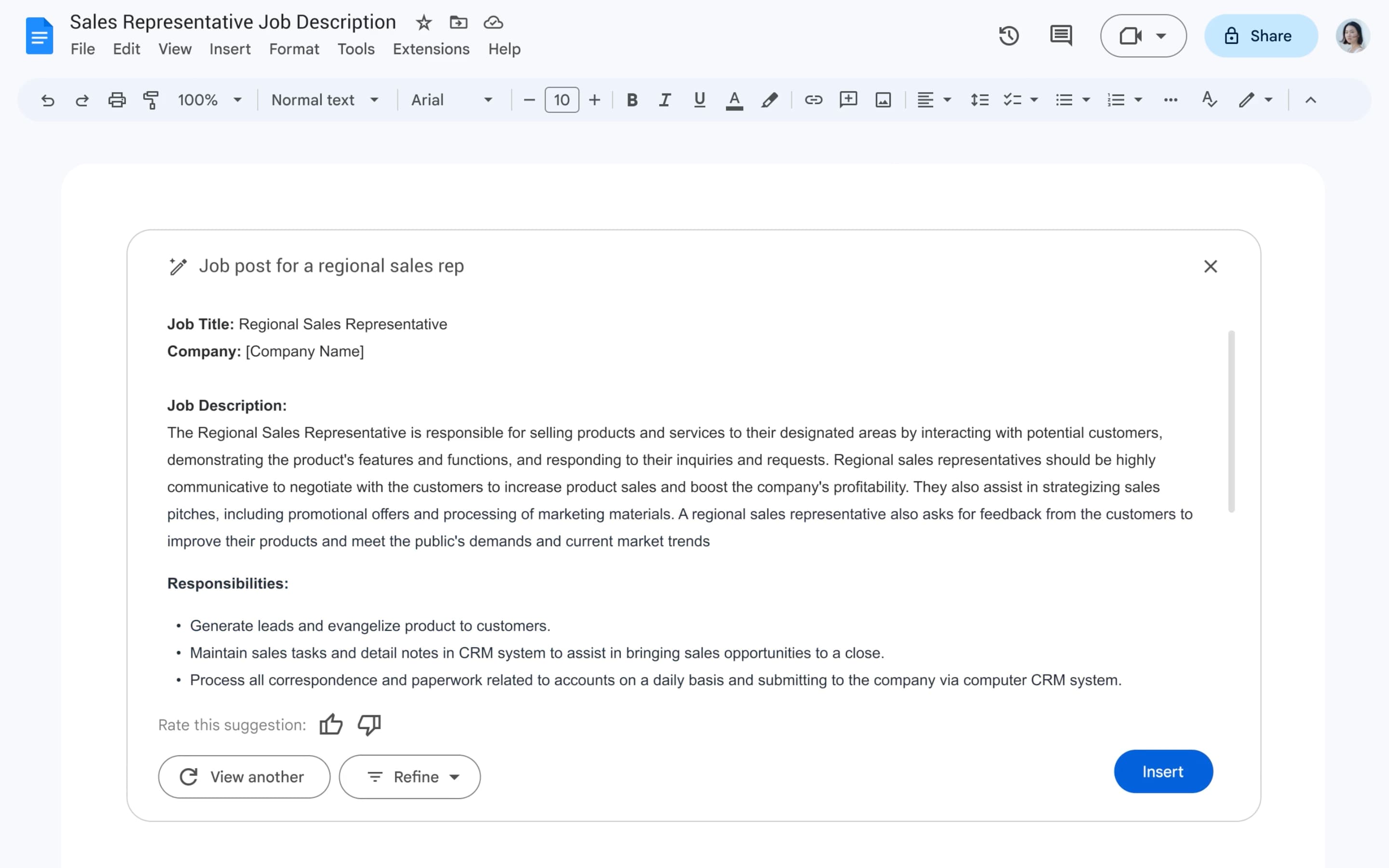 Gmail Docs AI testing