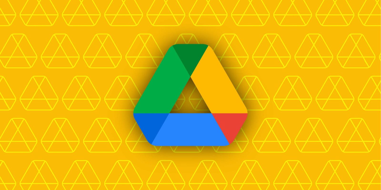 Google Drive logo on a yellow background