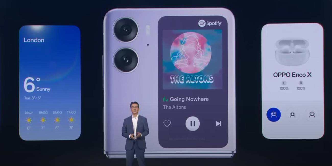 oppo find n2 flip spotify