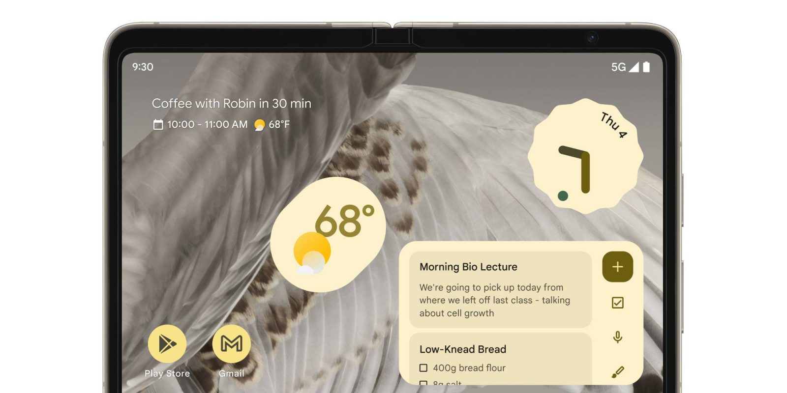 google pixel fold inner display