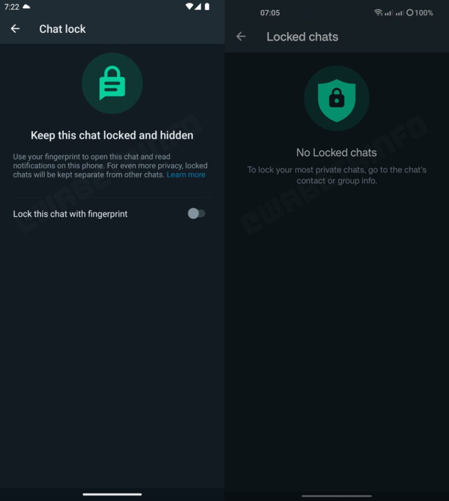 whatsapp biometric chat lock