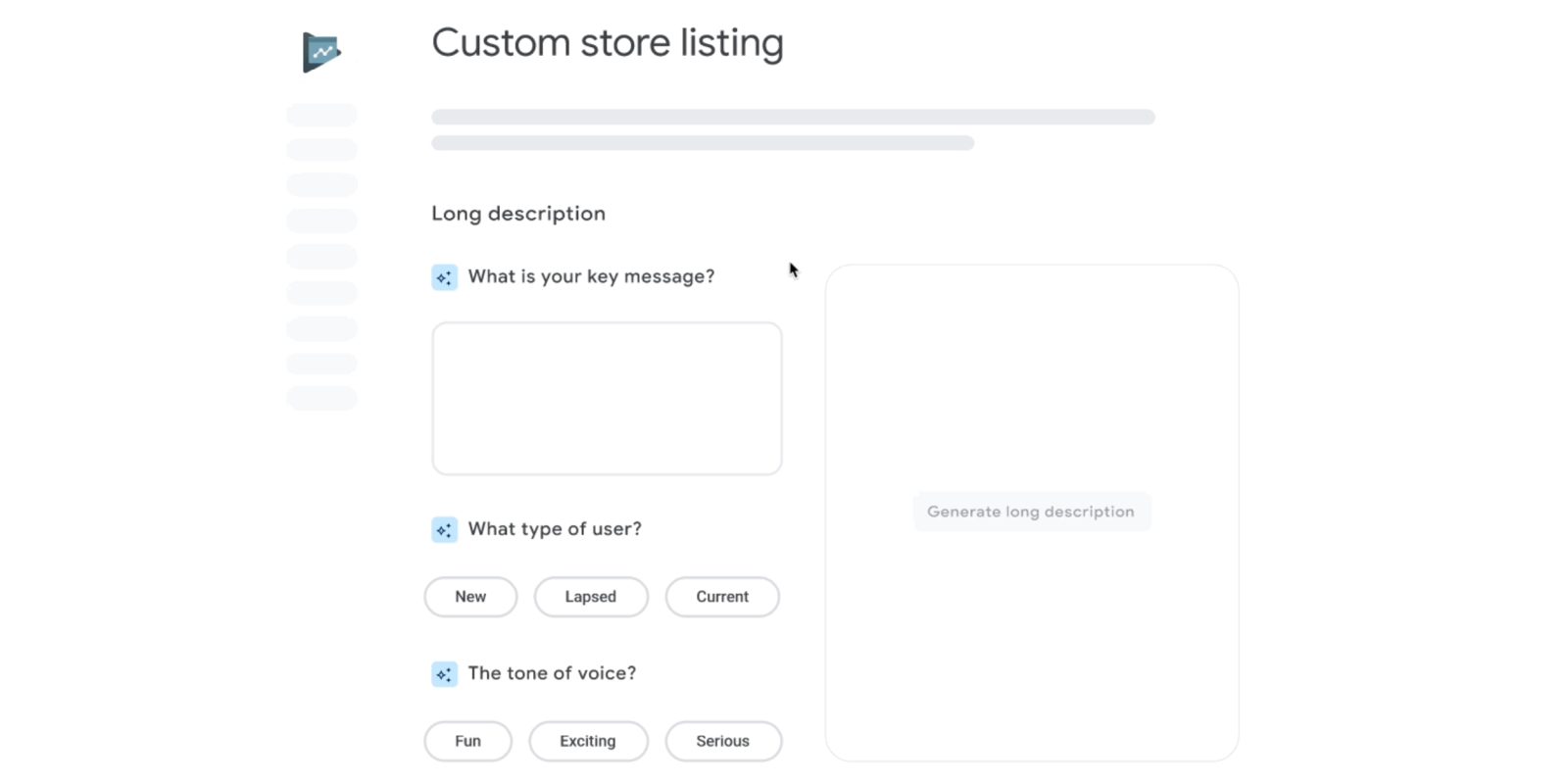 Google Play generative AI