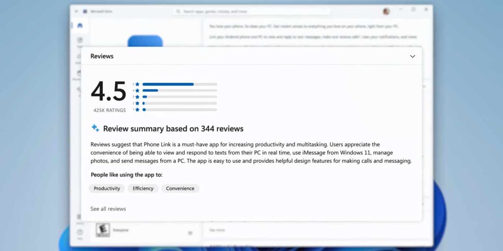 Microsoft Store AI reviews