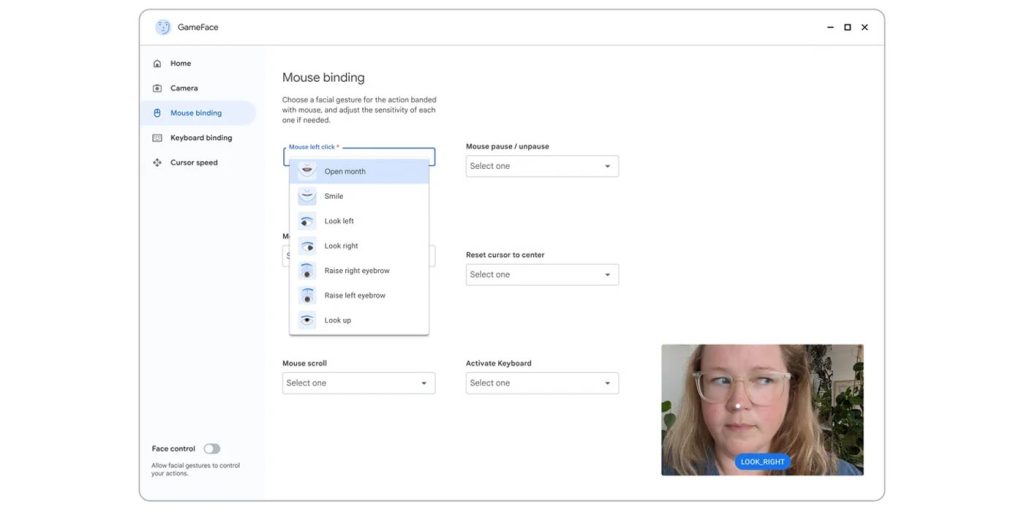 project gameface google