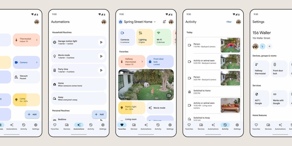 Google Home app redesign