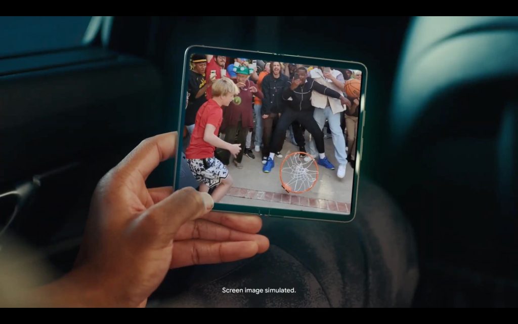 Pixel Fold NBA ad