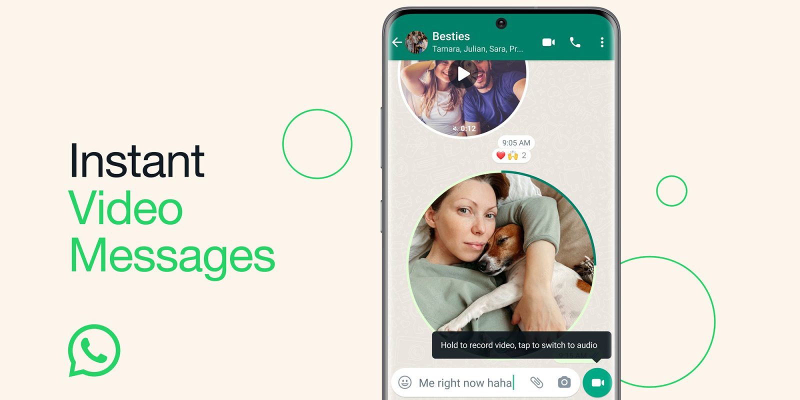 whatsapp video messages