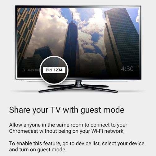 Chromecast guest mode