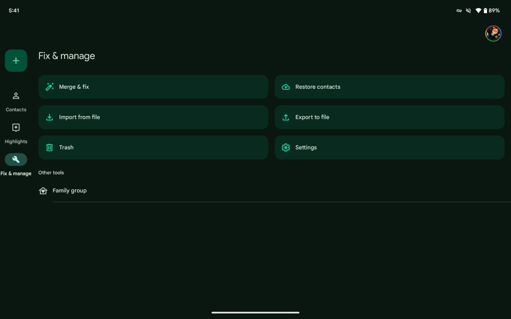 Google navigation rail