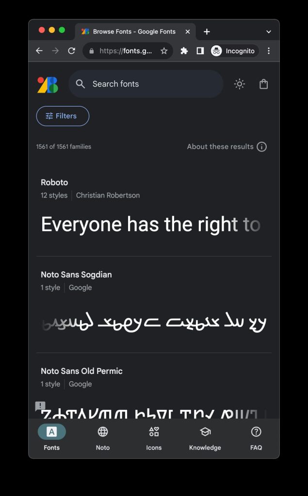 Google Fonts redesign