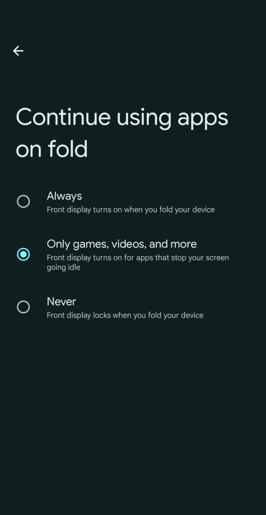 Pixel Fold apps QPR1