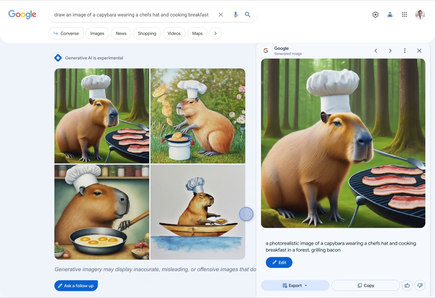 Google SGE image generator