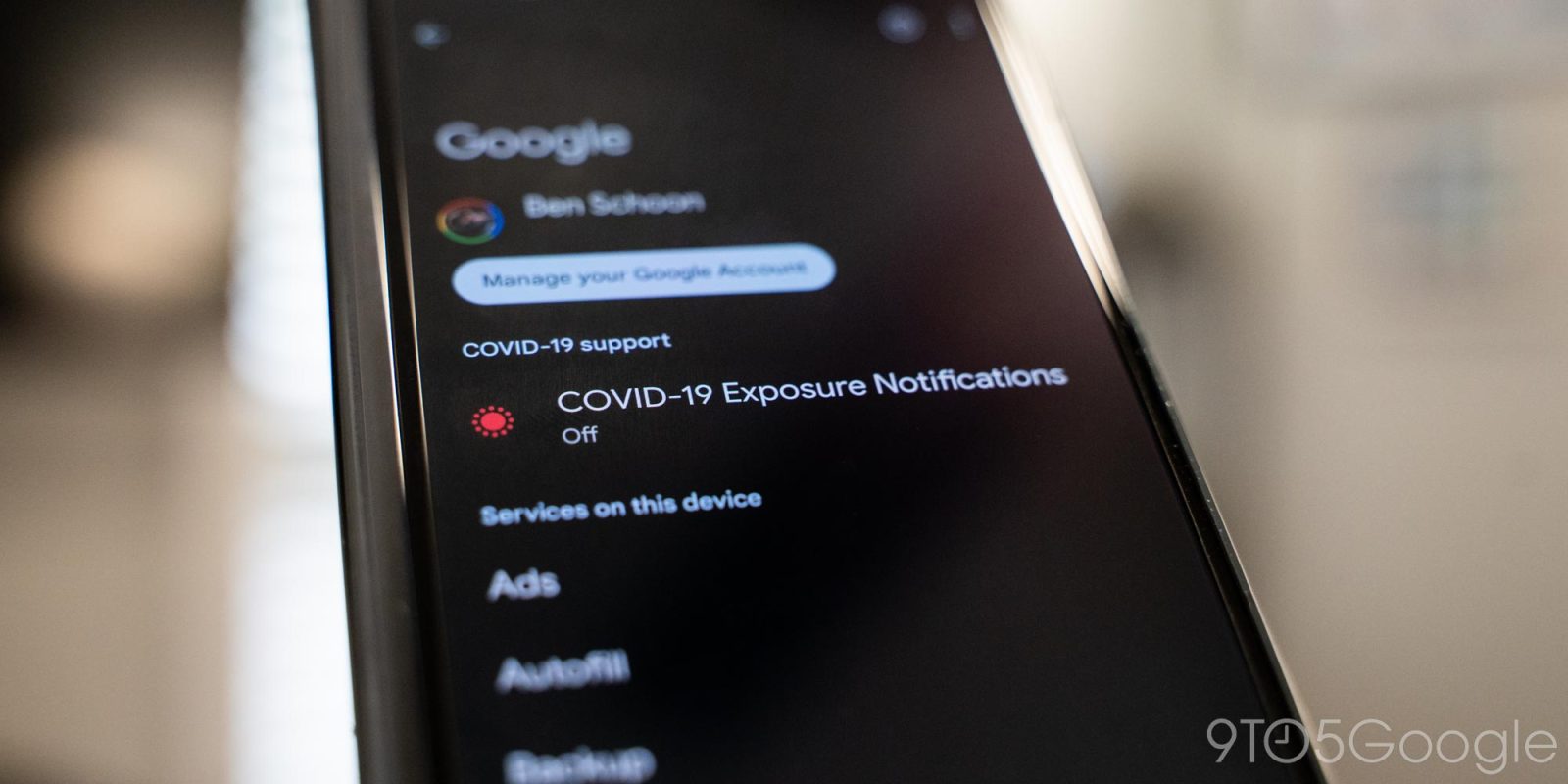 android covid-19 exposure settings