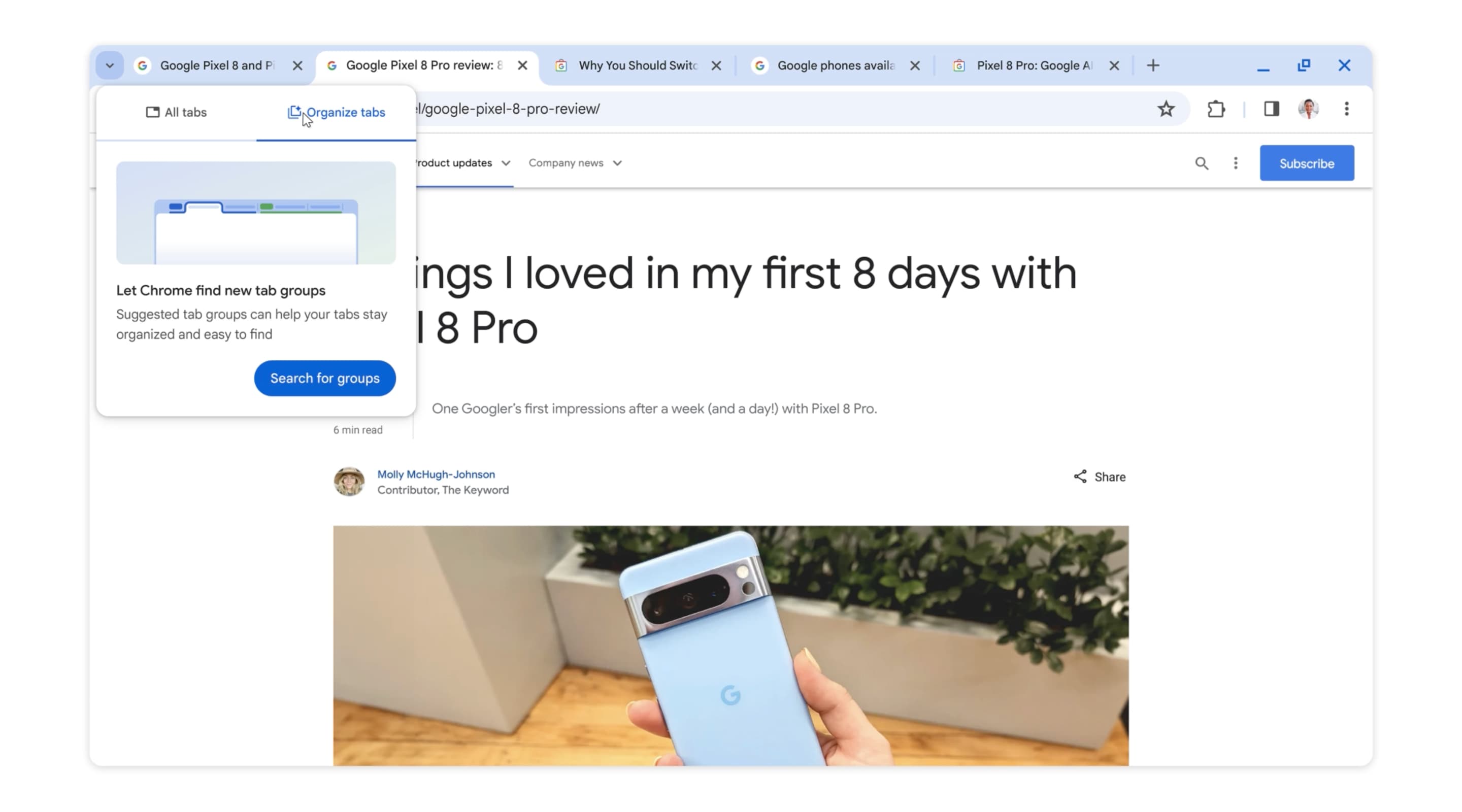 Chrome 121 AI