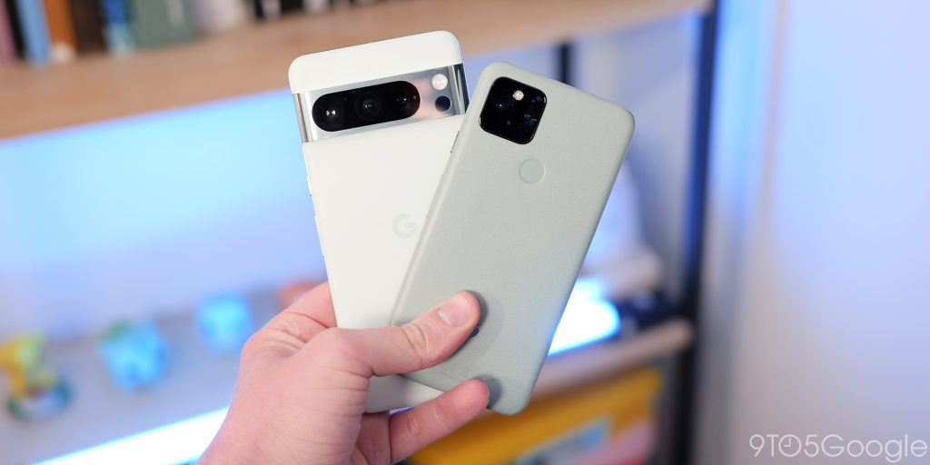 Google Pixel 5 and Pixel 8 Pro