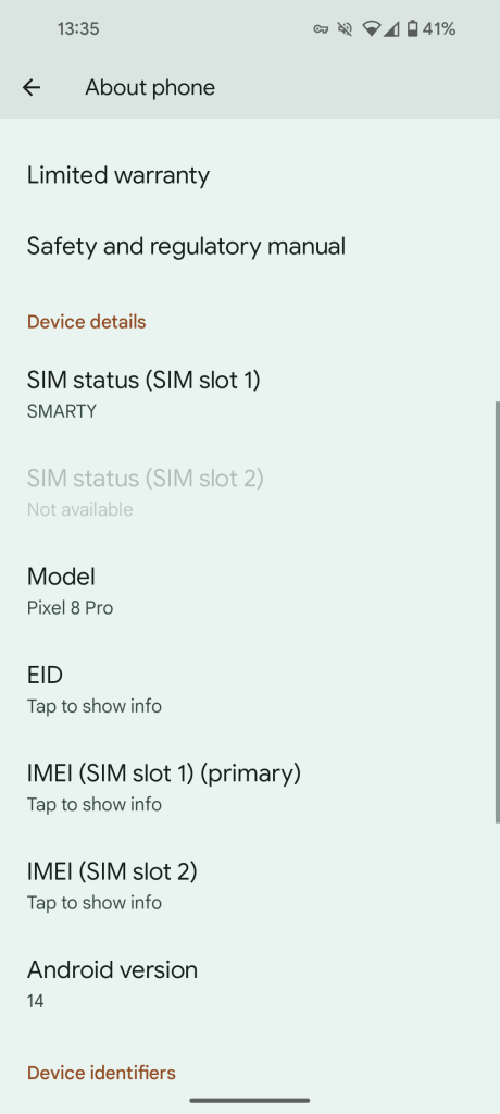 Pixel Battery information bug - March Feature Drop