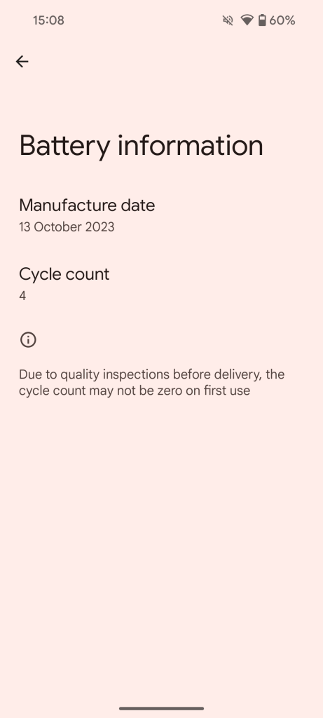 pixel battery information