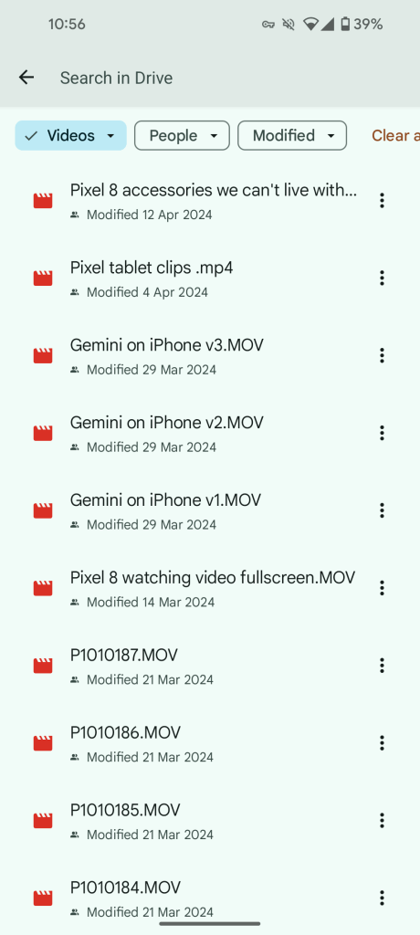 Google Drive search filters