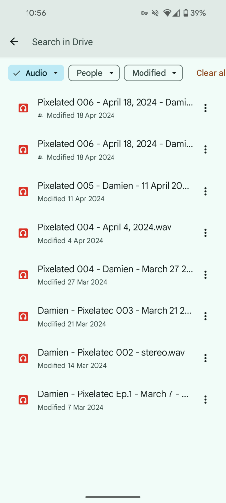 Google Drive search filters