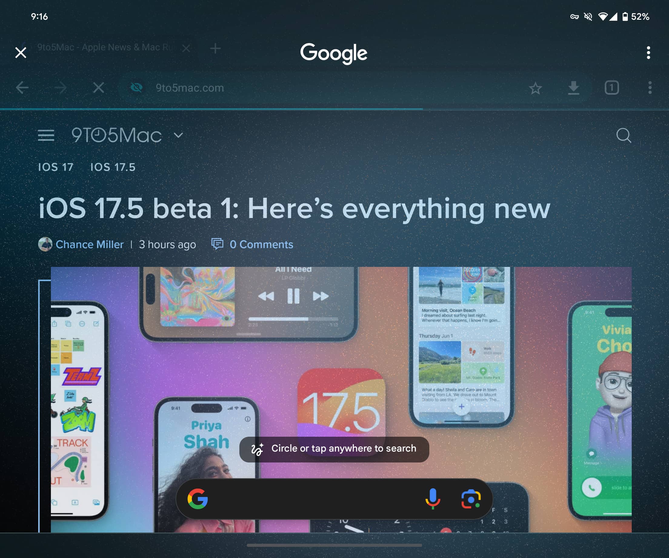 Pixel Fold Circle to Search
